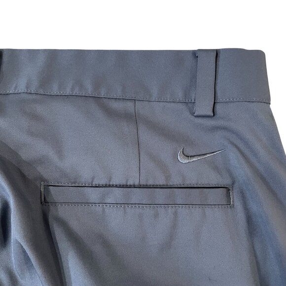 Nike Golf Hybrid Pants Men's Size 33x26 Gray Dri-Fit Hemmed Legs Flat Front - Picture 4 of 4